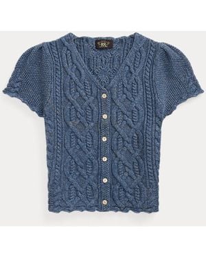 RRL Haut Torsadé En Lin Mélangé - Bleu