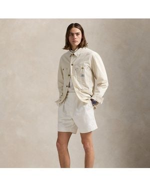 Ralph Lauren 7-Inch Relaxed Fit Pleated Twill Short - Natural
