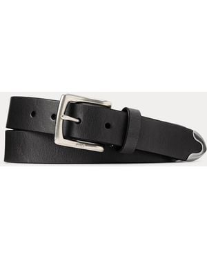 Ralph Lauren Western Leather Dress Belt - Black