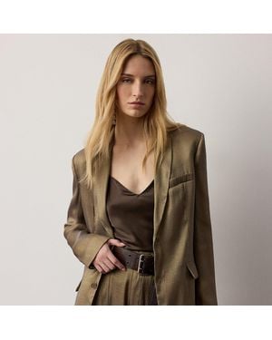 Ralph Lauren Chaqueta Marcy De Lamé - Marrón