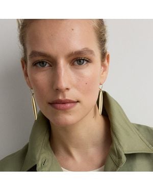 Ralph Lauren Plated Leaf Drop Earrings - Natural