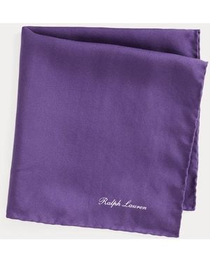 Ralph Lauren Silk Pocket Square - Purple