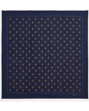 Polo Ralph Lauren Duck-Print Wool Challis Bandanna - Blue