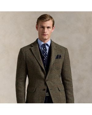 Ralph Lauren Polo Tailored Plaid Tweed Suit Jacket - Brown