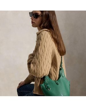 Polo Ralph Lauren Polo Play Small Leather Tote & Crossbody - Green
