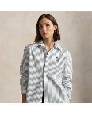 Polo Ralph Lauren Wimbledon Oversize Fit Cotton Shirt - Grey