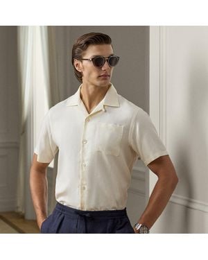Ralph Lauren Silk-Linen Camp Shirt - Natural