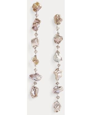 Ralph Lauren Orecchini in argento sterling e perle - Bianco