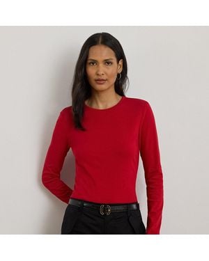 Ralph Lauren Ralph Lauren Stretch Cotton Long-Sleeve Tee - Red