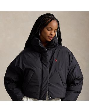 Polo Ralph Lauren Cropped Down Puffer Jacket - Black