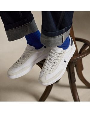 Polo Ralph Lauren Bedford Leather-Suede Trainer - White