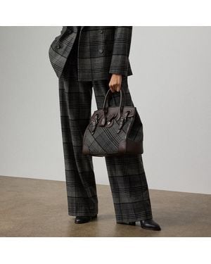 Ralph Lauren Jody Plaid Wool Trouser - Black