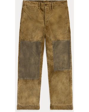 RRL Ralph Lauren Repaired Corduroy Field Pant - Green