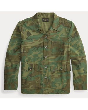 RRL Camo Ripstop Overshirt - Green