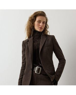 Ralph Lauren Parker Striped Herringbone Jacket - Black