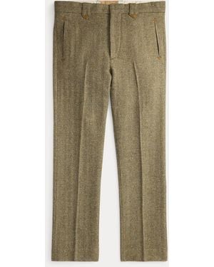 RRL Slim-Fit Wollhose Mit Fischgratmuster - Grün
