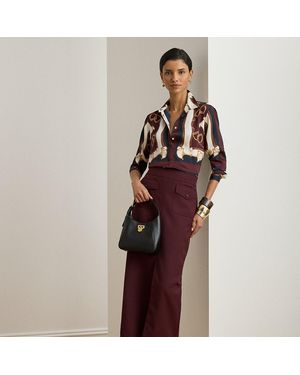 Ralph Lauren Wool-Blend Twill Pencil Midi Skirt - Purple