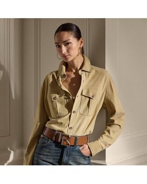 Ralph Lauren Ralph Lauren Landry Lamb-Suede Shirt - Natural