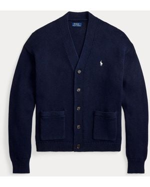 Polo Ralph Lauren Relaxed Fit Cotton Cardigan - Blue