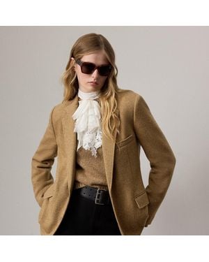 Ralph Lauren Eli Basket-Weave Tweed Jacket - Brown