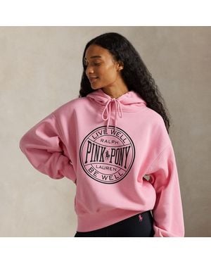 Ralph Lauren Pony Logo Fleece Hoodie - Pink