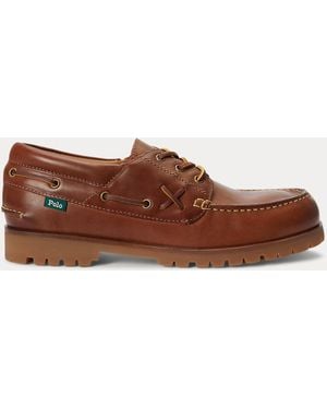 Polo Ralph Lauren Scarpe da barca Ranger in pelle - Marrone