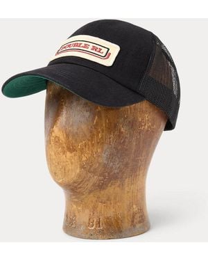 RRL Gorra Trucker De Denim Con Logotipo - Negro