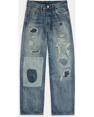 RRL High Boy Fit Repaired Heyland Jean - Blue