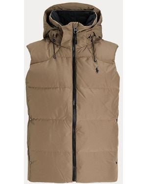 Polo Ralph Lauren Quilted Down Hooded Gilet - Brown