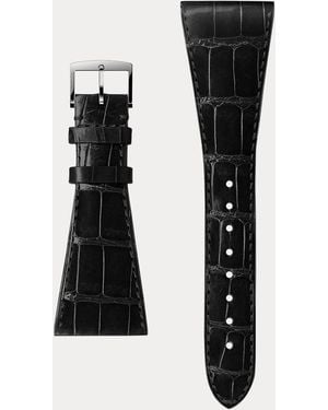 Ralph Lauren Rl867 32 Mm Alligator Watch Strap - Black