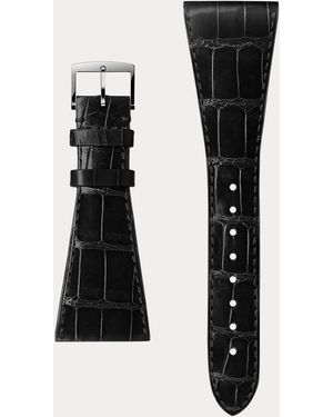 Ralph Lauren Rl867-Uhrenarmband Aus Alligatorleder - Schwarz