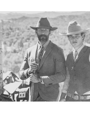 RRL Checked Tweed Western Suit Jacket - Grey