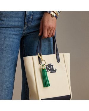 Ralph Lauren Logo & Leather Tassel Charm - Green