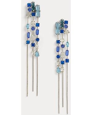 Ralph Lauren Multikristall-Cluster-Ohrringe - Blau