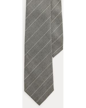 Ralph Lauren Wollflanell-Krawatte Mit Nadelstreifen - Grau