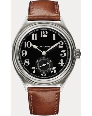 Ralph Lauren 40 Mm Vintage 67 Opalin Dial - Black