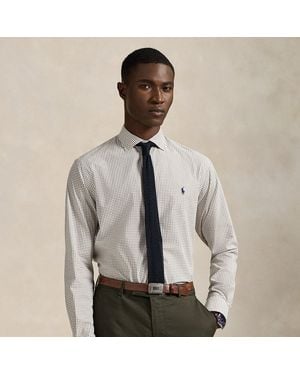 Polo Ralph Lauren Classic Fit Plaid Stretch Poplin Shirt - Gray