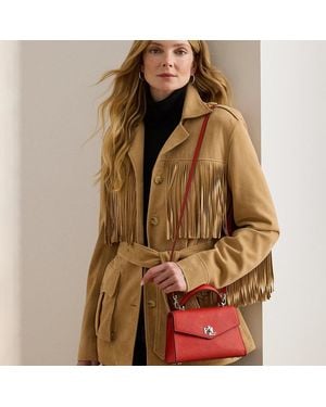 Ralph Lauren Bauletto Farrah piccolo effetto texture - Rosso