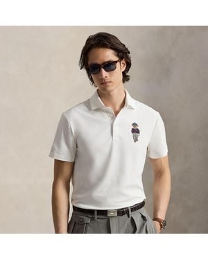 Ralph Lauren Tailored Fit Polo Bear Performance Polo - Grey