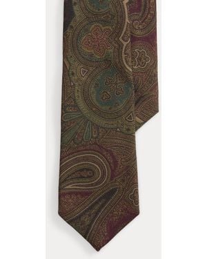 Ralph Lauren Ralph Lauren Paisley Cashmere-Silk Tie - Brown