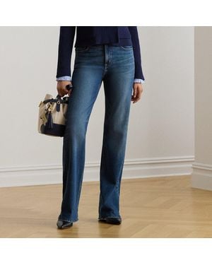 Ralph Lauren High-Rise Straight Wide-Leg Jeans - Blue