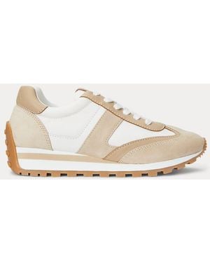 Ralph Lauren Deportiva Dani De Ante Y Piel - Neutro
