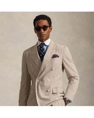Polo Ralph Lauren Polo Soft Tailored Fit Seersucker Jacket - Natural