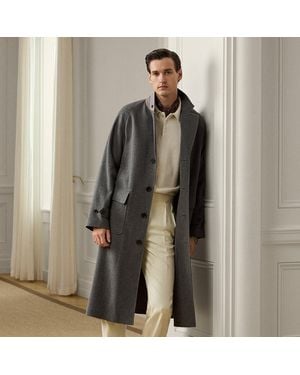Ralph Lauren Hand-Tailored Herringbone Topcoat - Grey