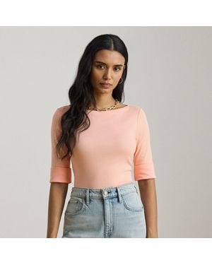 Ralph Lauren Stretch Cotton Boatneck T-Shirt - Green