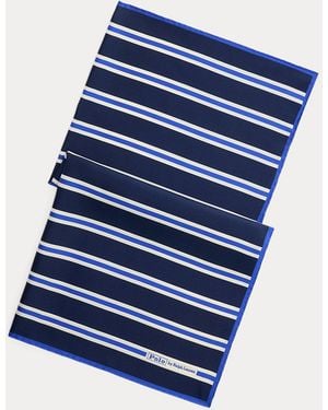 Polo Ralph Lauren Foulard in seta a righe - Blu