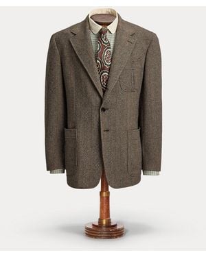 Ralph Lauren Wool-Cotton Herringbone Suit Jacket - Multicolor