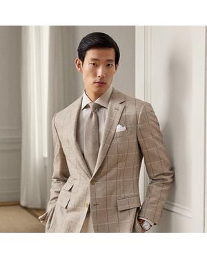 Ralph Lauren Kent Handgemaakt Geruit Colbert - Naturel