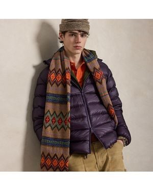 Polo Ralph Lauren Jacquard-Knit Wool-Blend Scarf - Brown