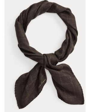 Ralph Lauren Kaschmir-Seiden-Halstuch Mit Karomuster - Schwarz